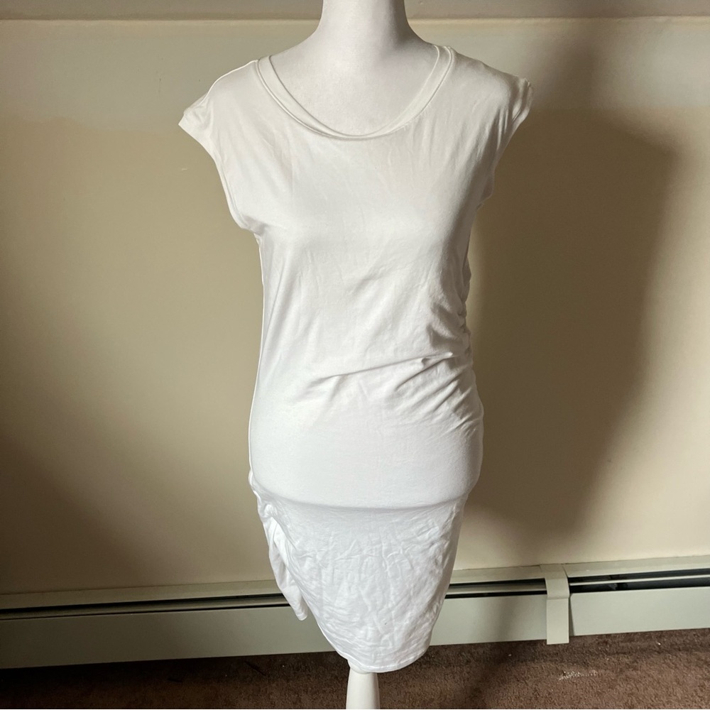 Athleta Short Sleeve Carefree White Tee Cotton Dress size Small - Picture 2 of 7